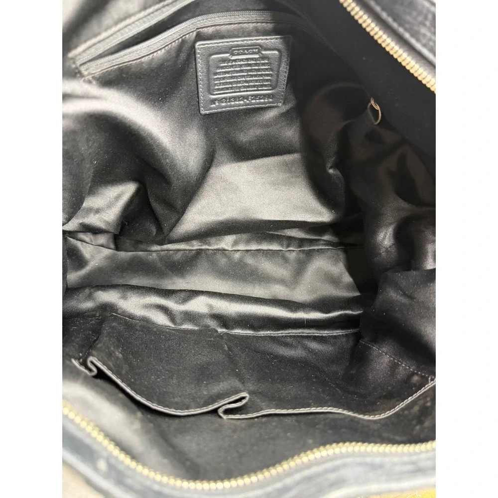 Coach Campbell Signature Izzy Satchel Black Jacquard Crossbody Bag F25290
